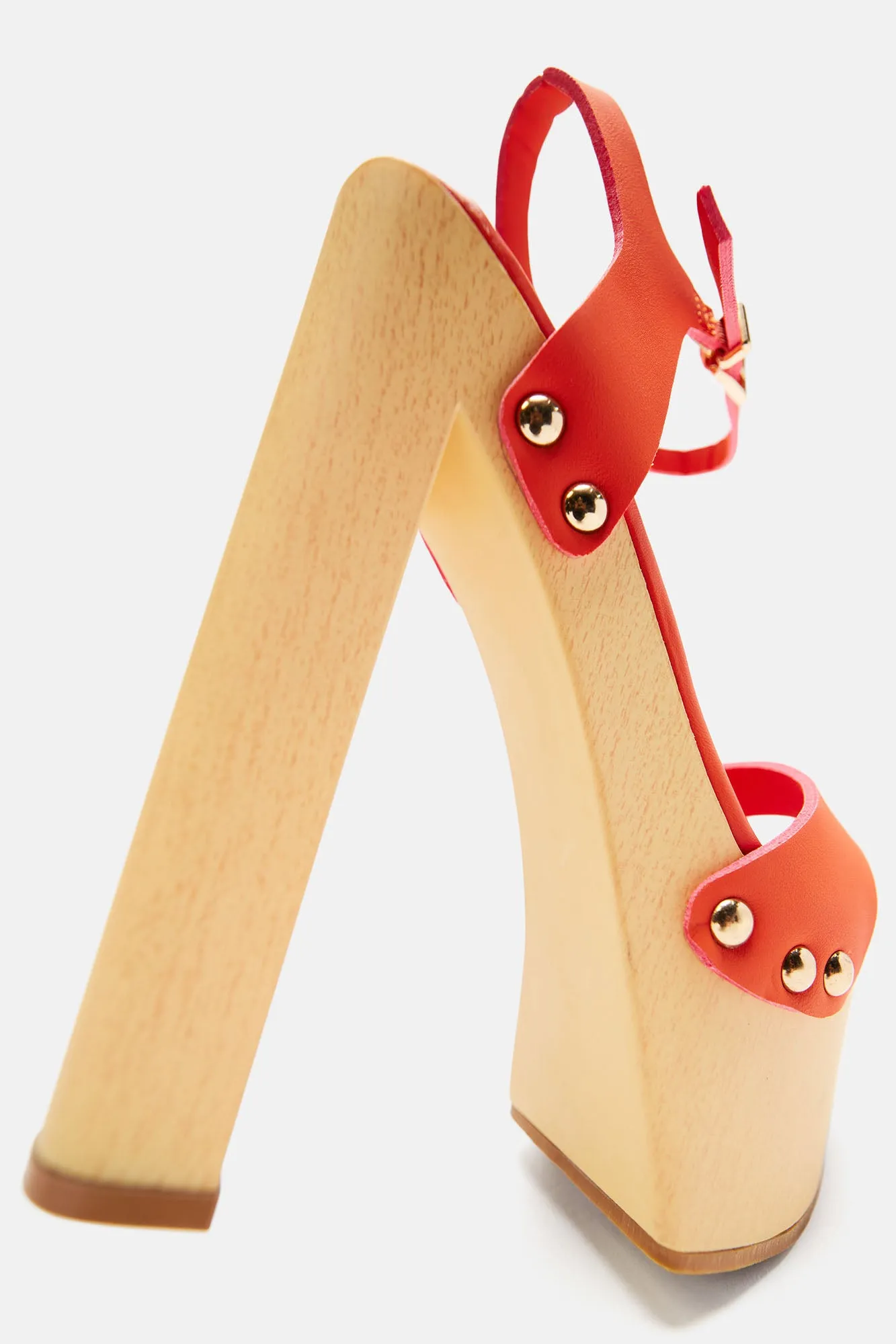 A True Match Platform Heeled Sandals - Orange