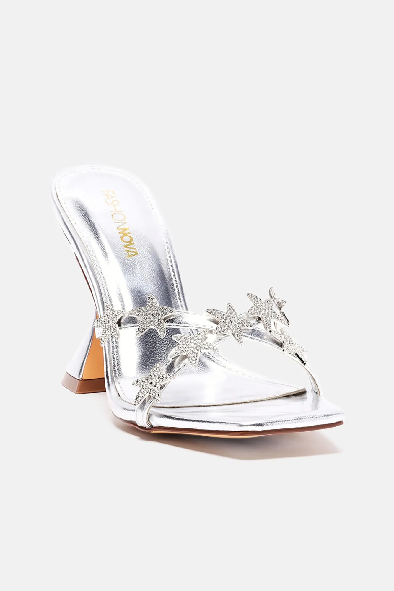 Above The Stars Heeled Sandals - Silver