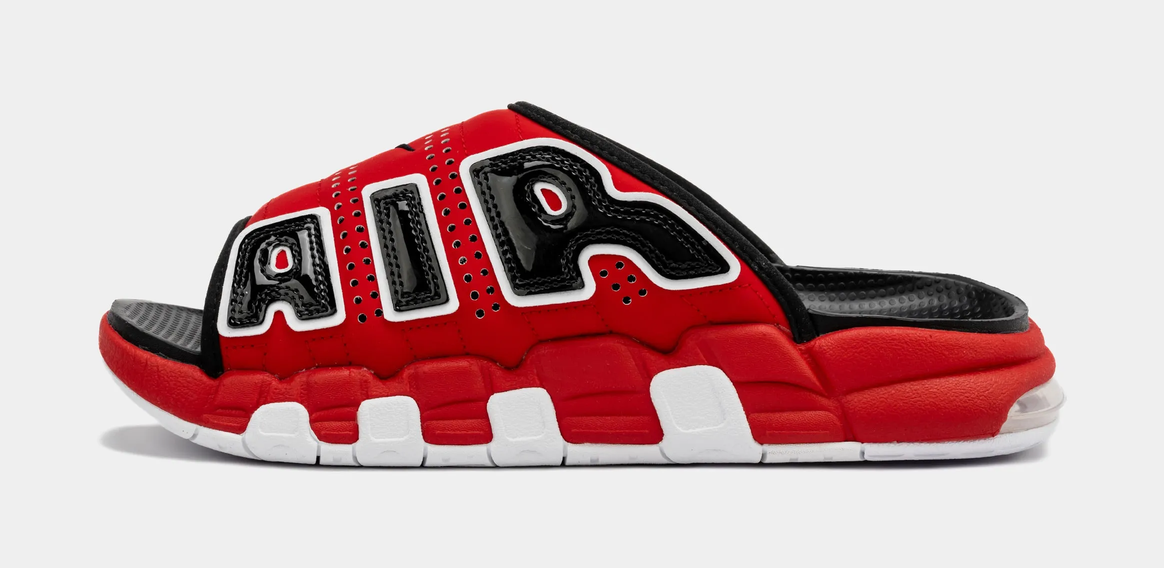 Air More Uptempo Slides Mens Sandals (Red/Black)