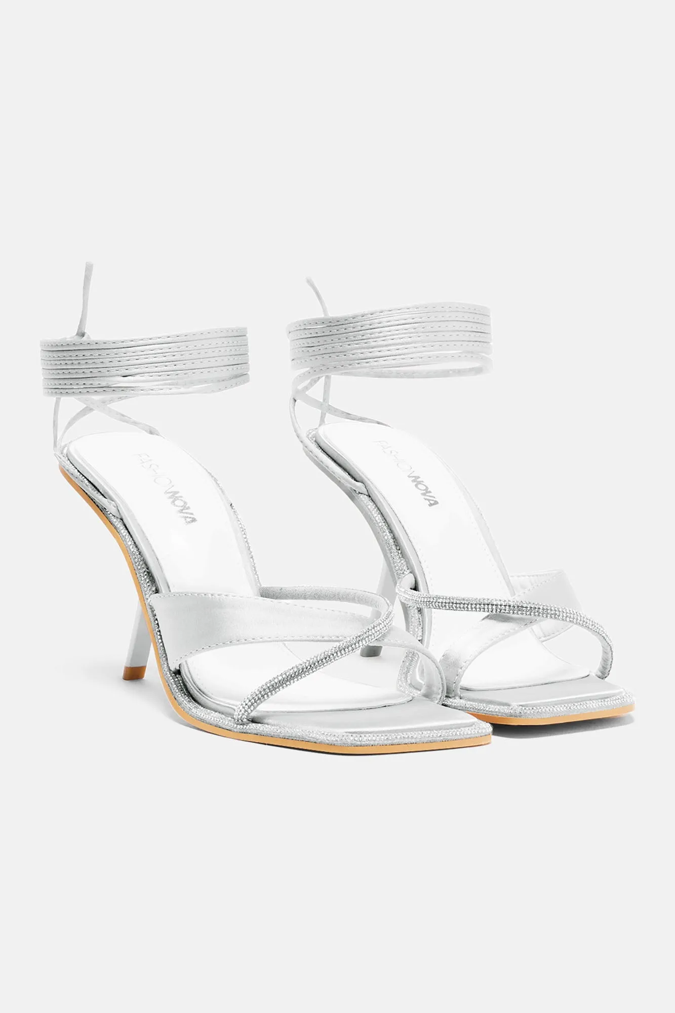 Aligned With You Heeled Sandals - Silver