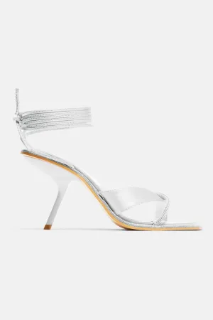 Aligned With You Heeled Sandals - Silver