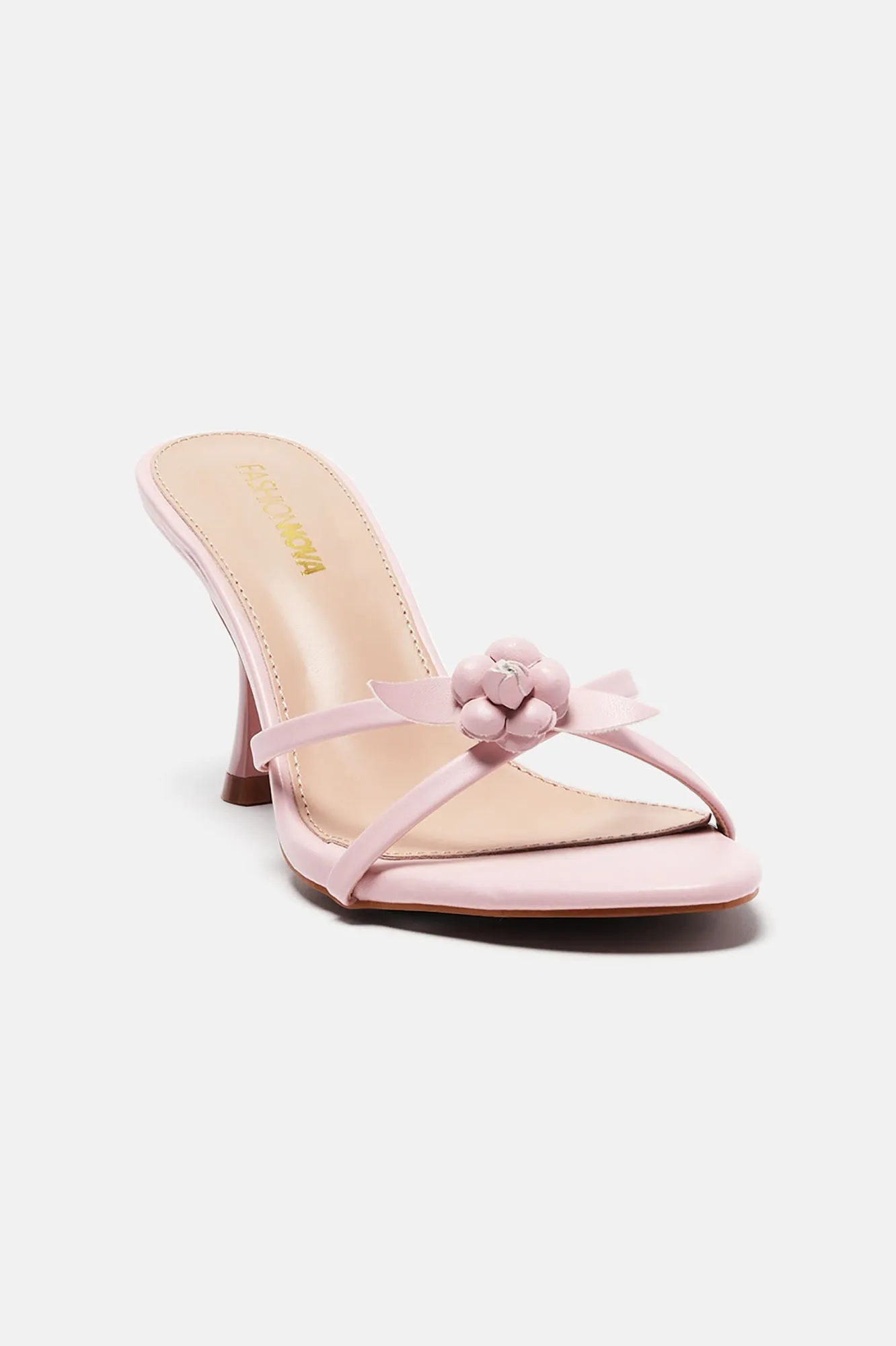 Amozae-After Brunch Floral Heeled Sandals - Pink