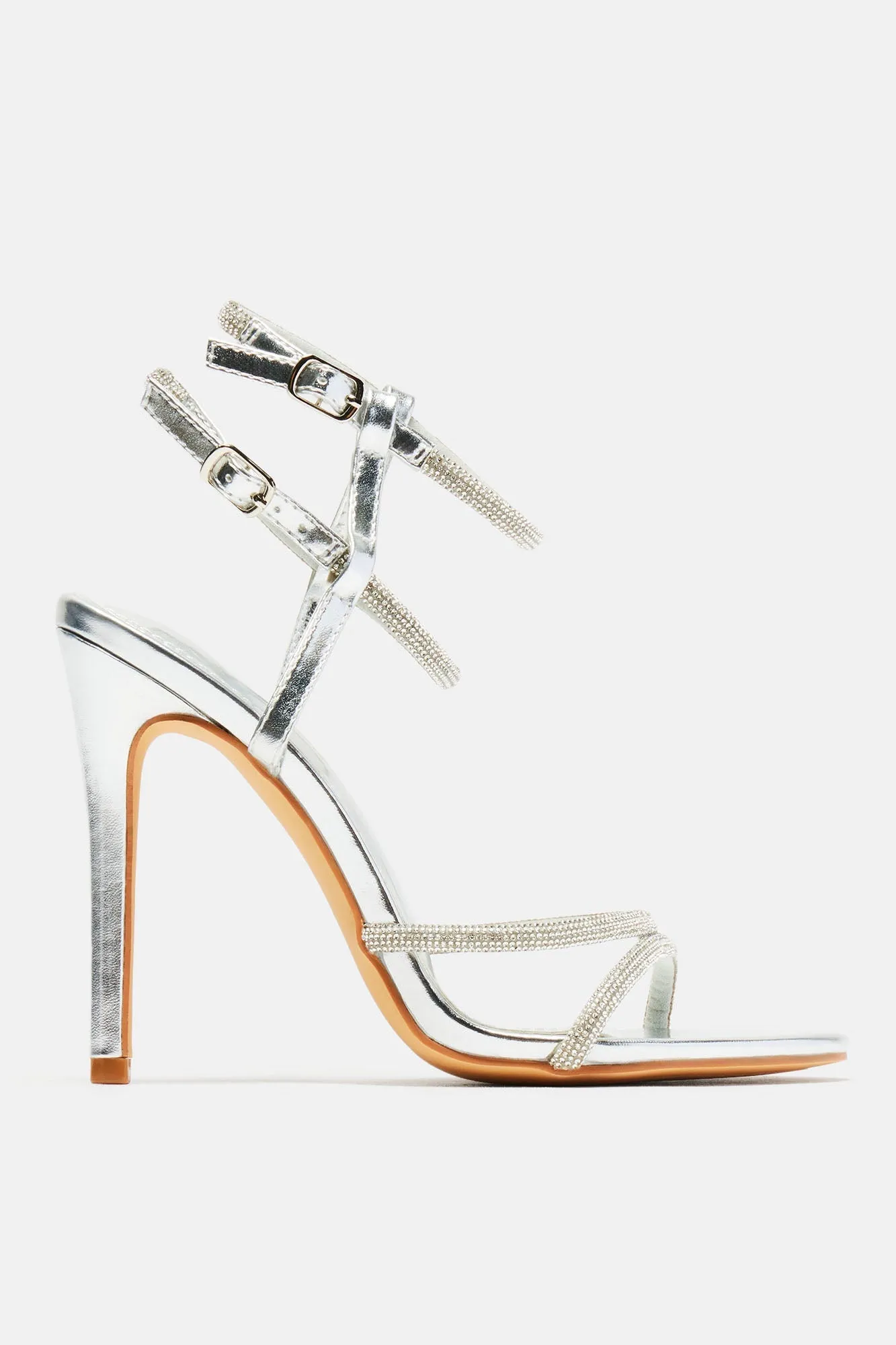 Amozae-All Day All Night Heeled Sandals - Silver