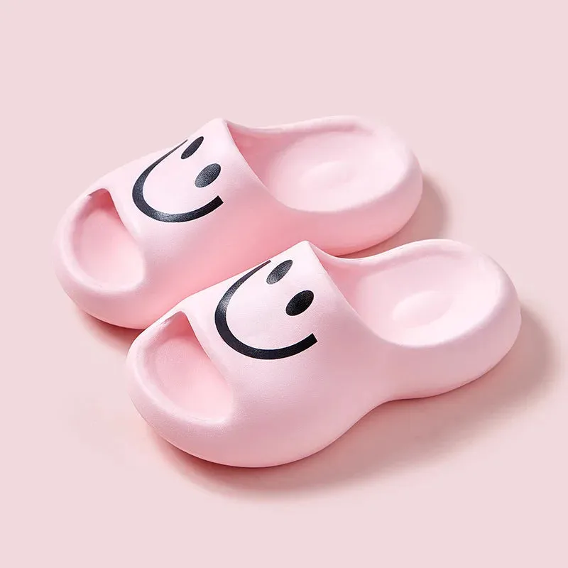 AMOZAE- - Cartoon Smile Slippers Eva Soft Sole Indoor Slides