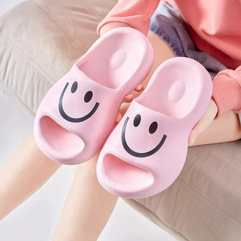 AMOZAE- - Cartoon Smile Slippers Eva Soft Sole Indoor Slides