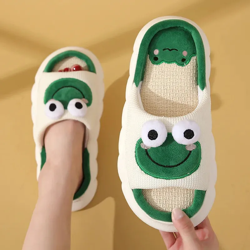 AMOZAE- - Cute Milk Cow Cotton Slippers