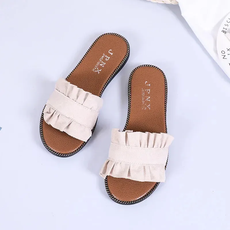 AMOZAE-- Designer Flat-heeled Sandals for Women