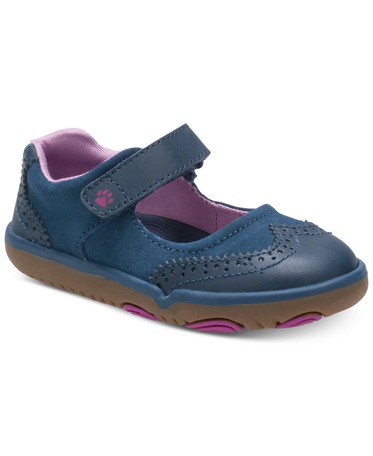 Bare Steps Bella Kid's Mary Jane - Navy Leather