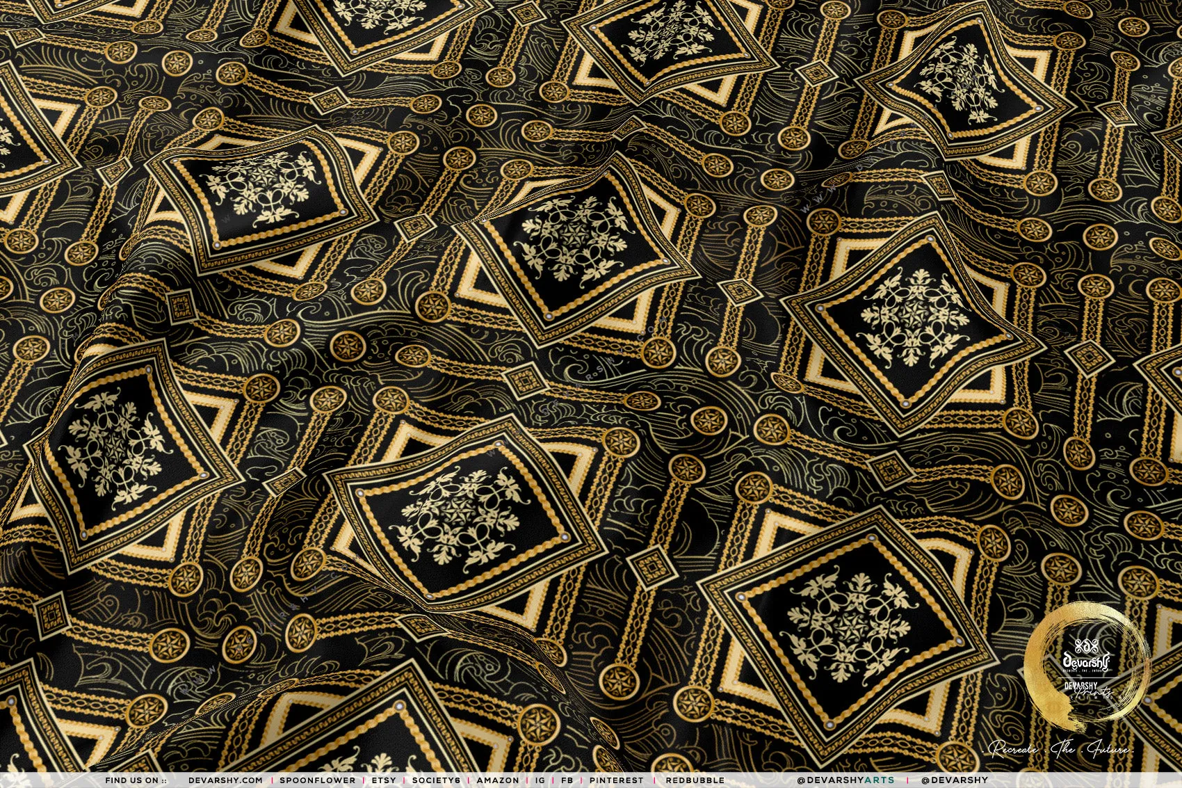 Baroque Gold Upholstery Fabric 3meters 9 Designs & 12 Furnishing Fabrics Decorative Fabric By the Yard | 021