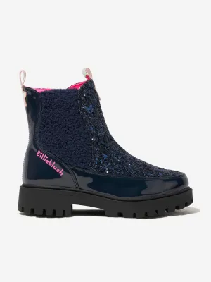 Billieblush Girls Glittery Ankle Boots in Navy