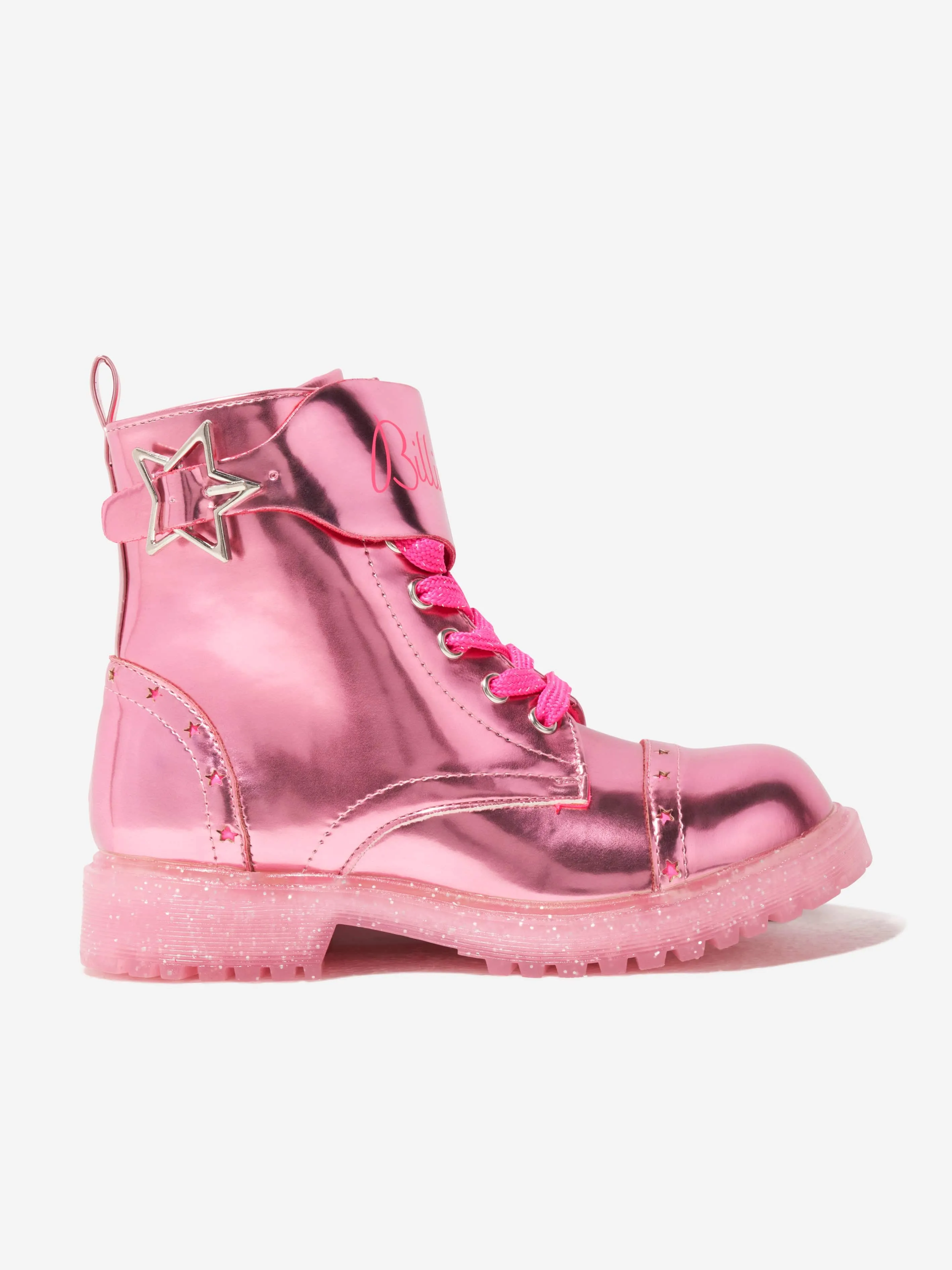 Billieblush Girls Metallic Boots in Pink