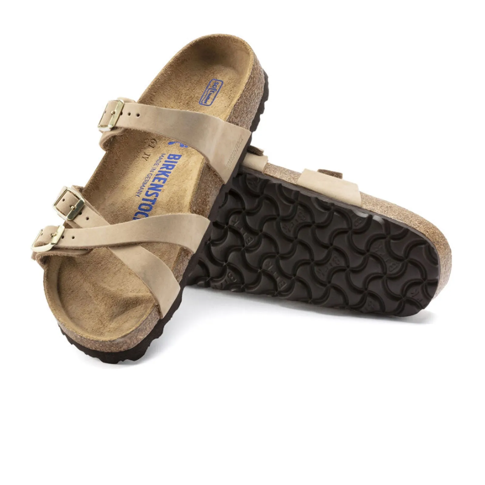 Birkenstock Franca Soft Footbed Slide Sandal (Women) - Sandcastle Nubuck