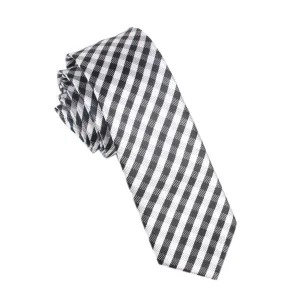 Black Gingham Skinny Tie