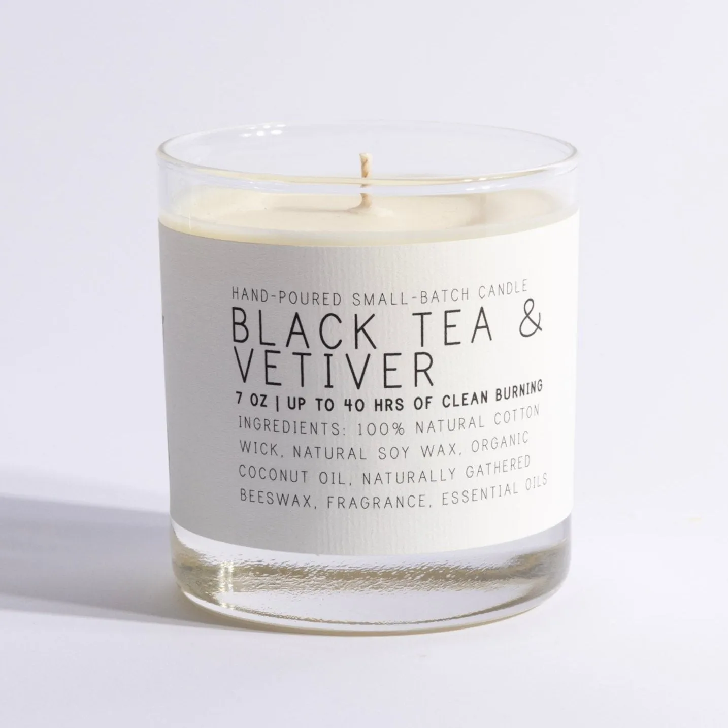 Black Tea Vetiver 7oz Just Bee Candle