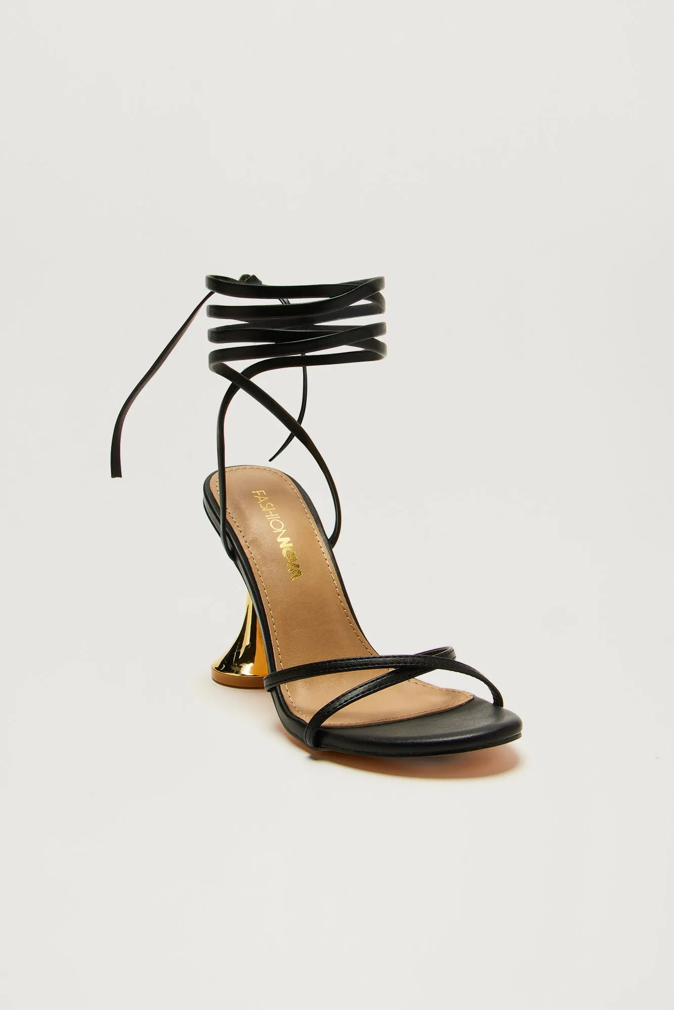 Blind Love Wrap Up Heels - Black