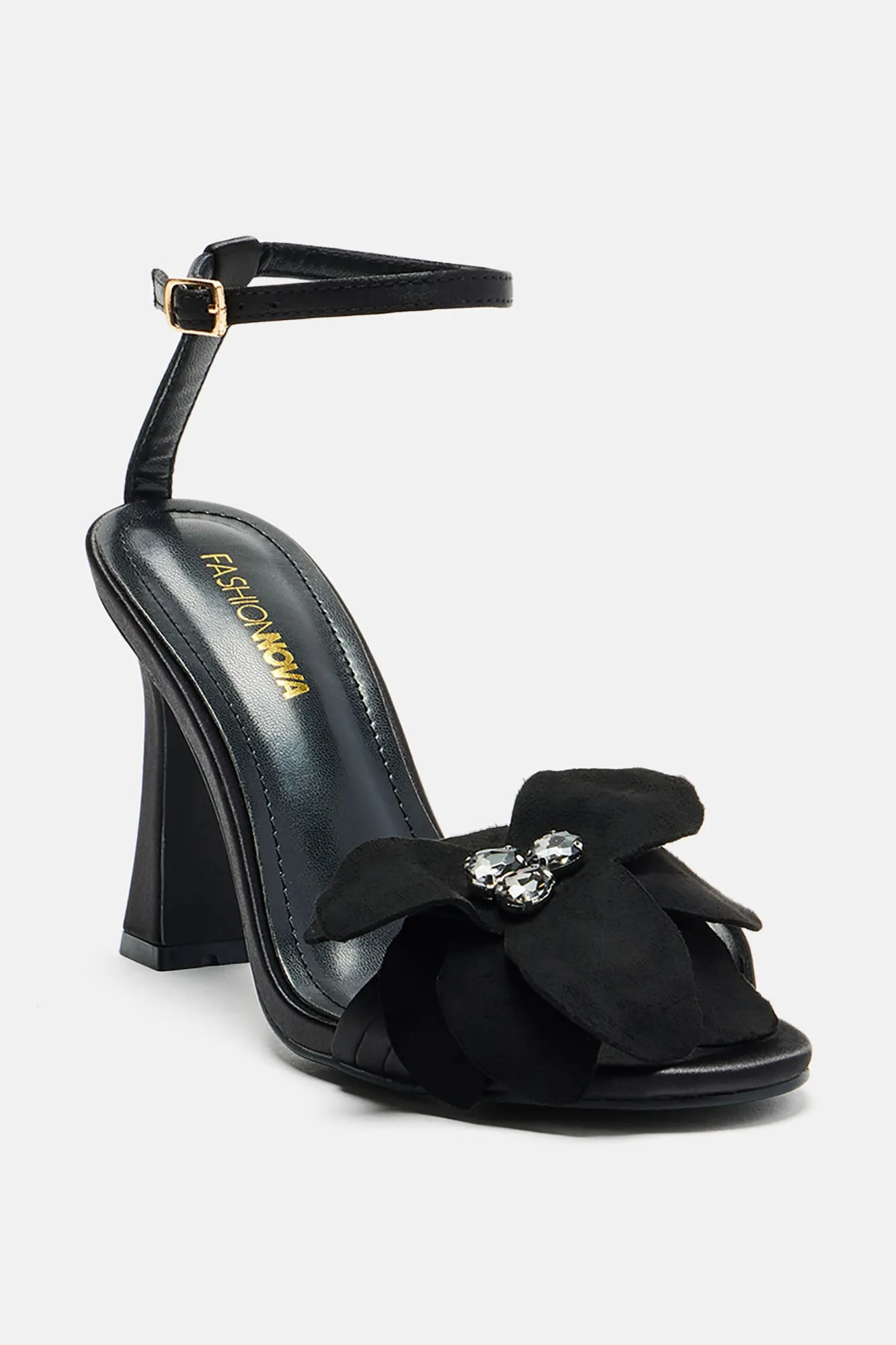 Blossoming For You Heeled Sandals - Black