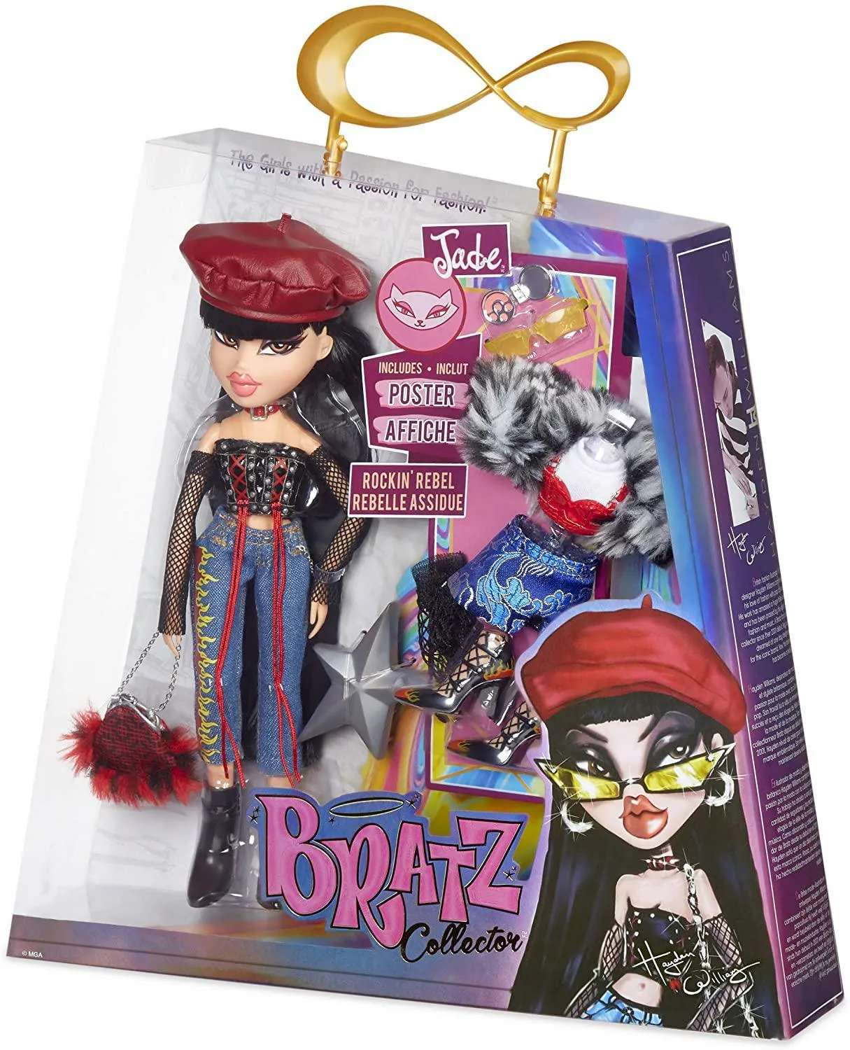 Bratz Collector Doll - Jade Premium 10” Doll With Articulation And 2 Deluxe Mix Match Outfits