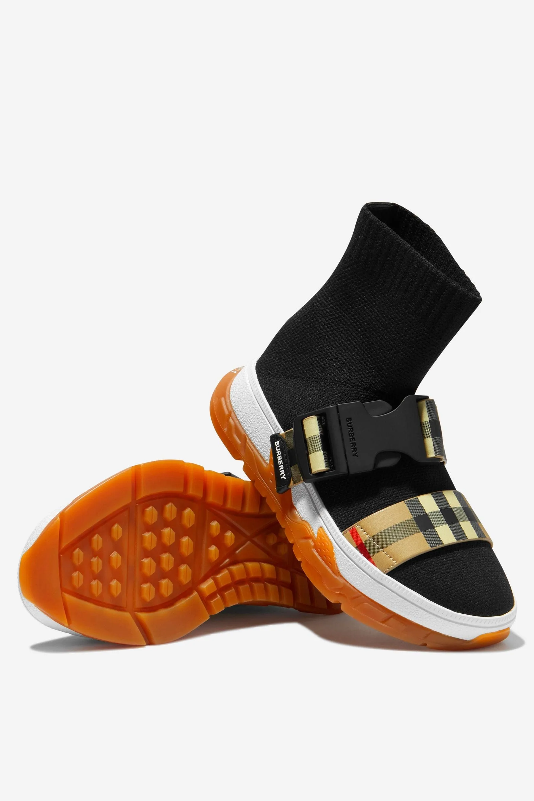 Burberry Unisex Buckled Strap Sock Trainers