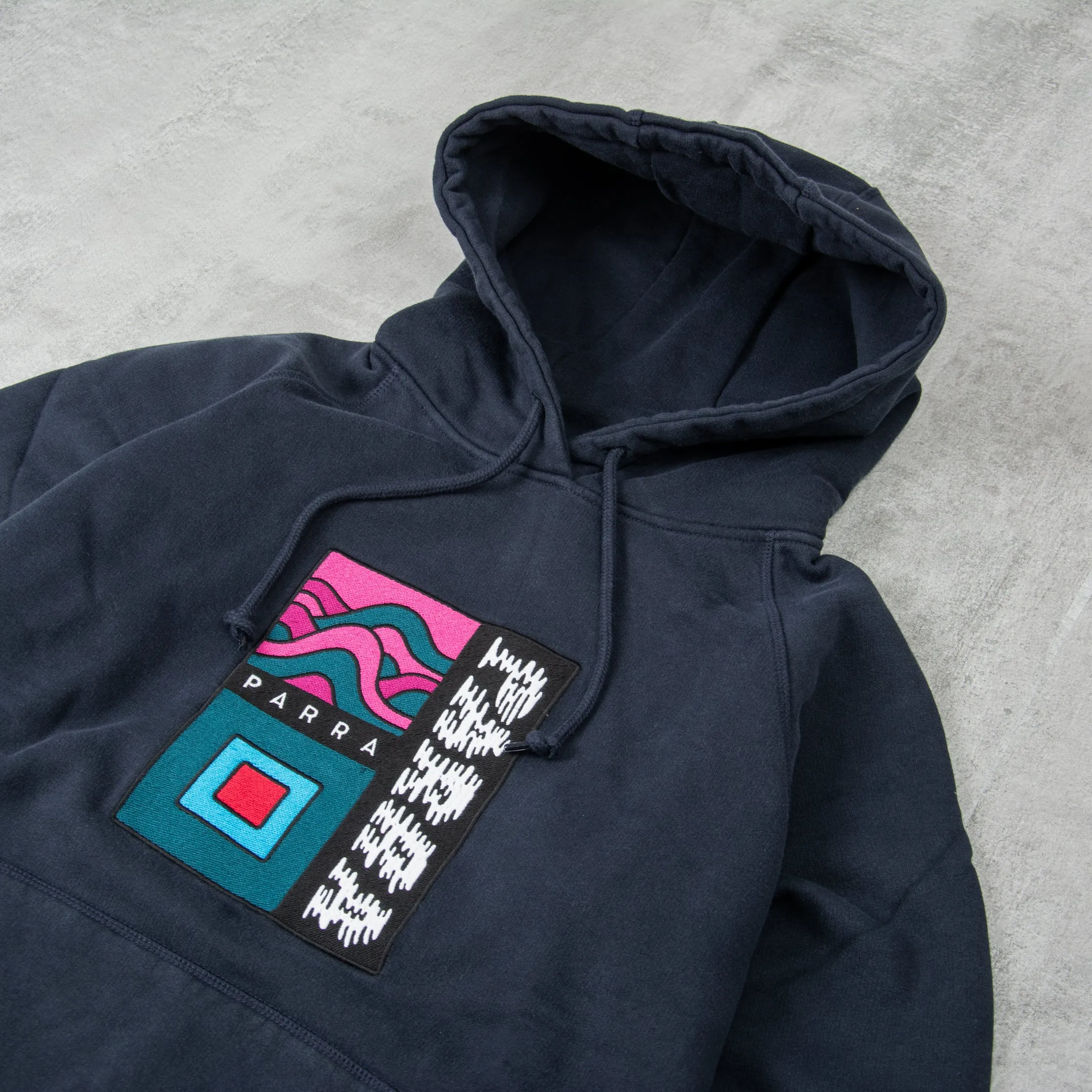 By Parra Wave Block Tremors Hood Sweat - Navy Blue