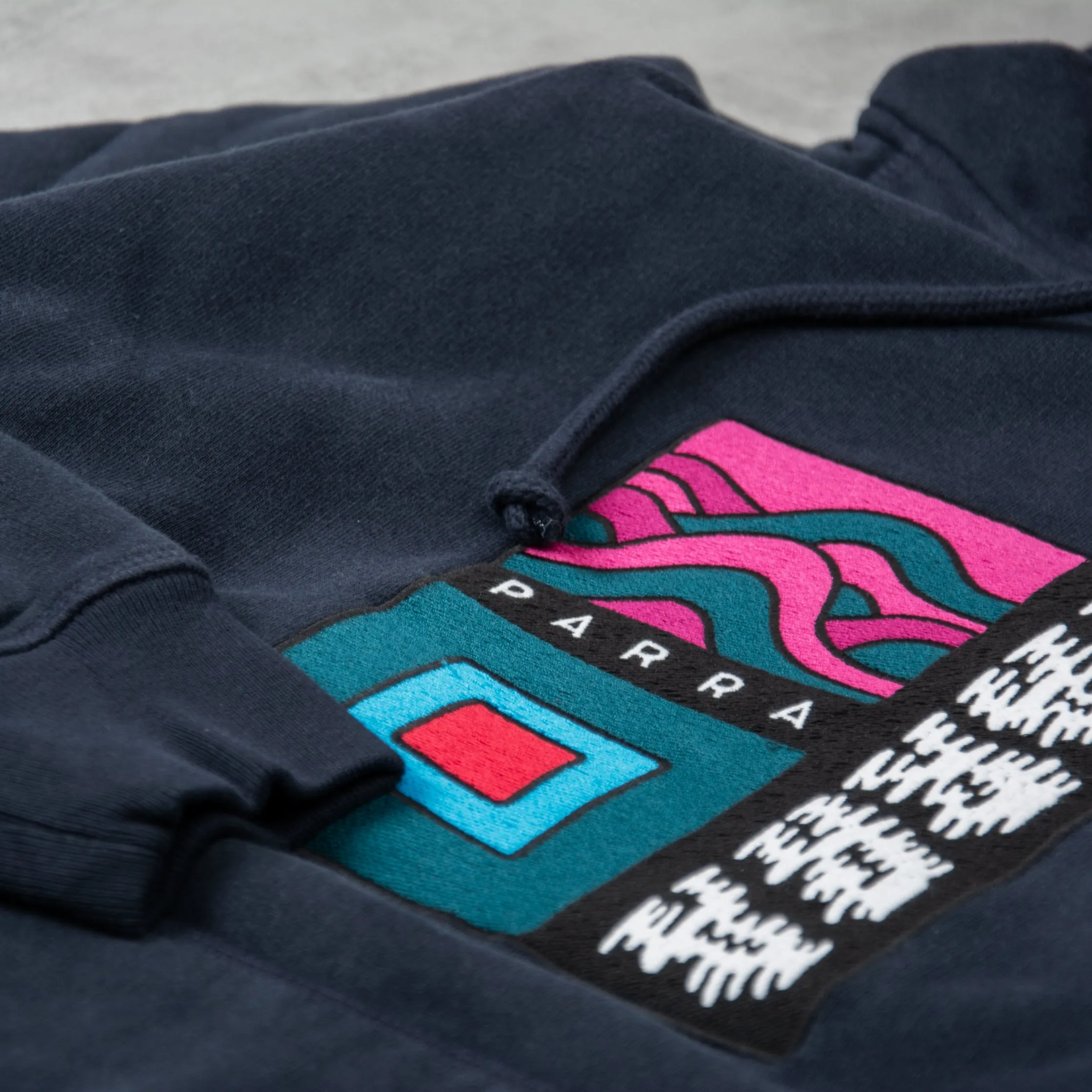 By Parra Wave Block Tremors Hood Sweat - Navy Blue