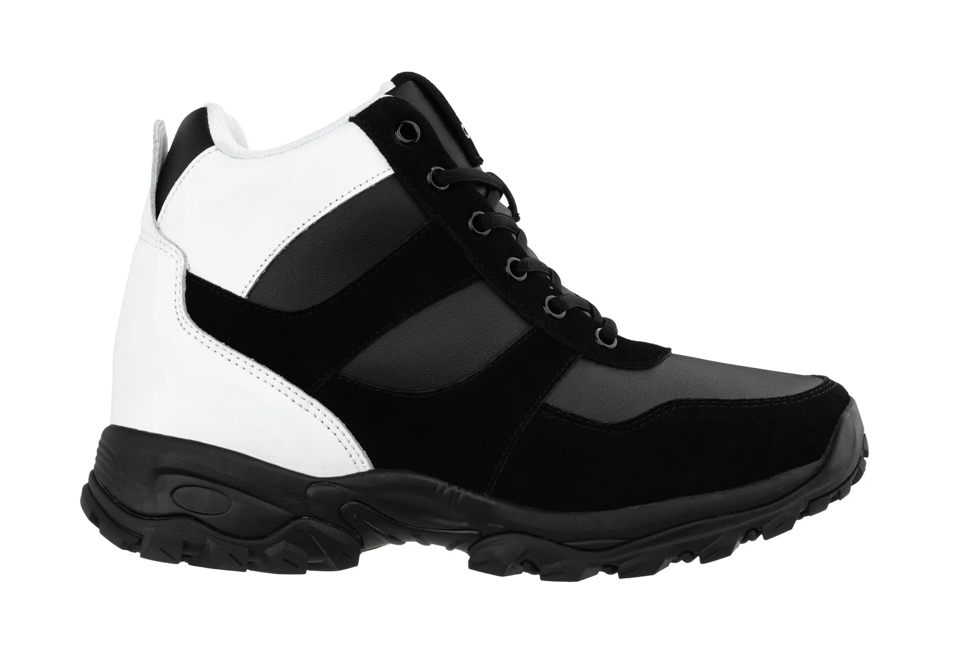 CALTO - S33510 - 3.6 Inches Taller (Black/White) - Hiker Sneakers