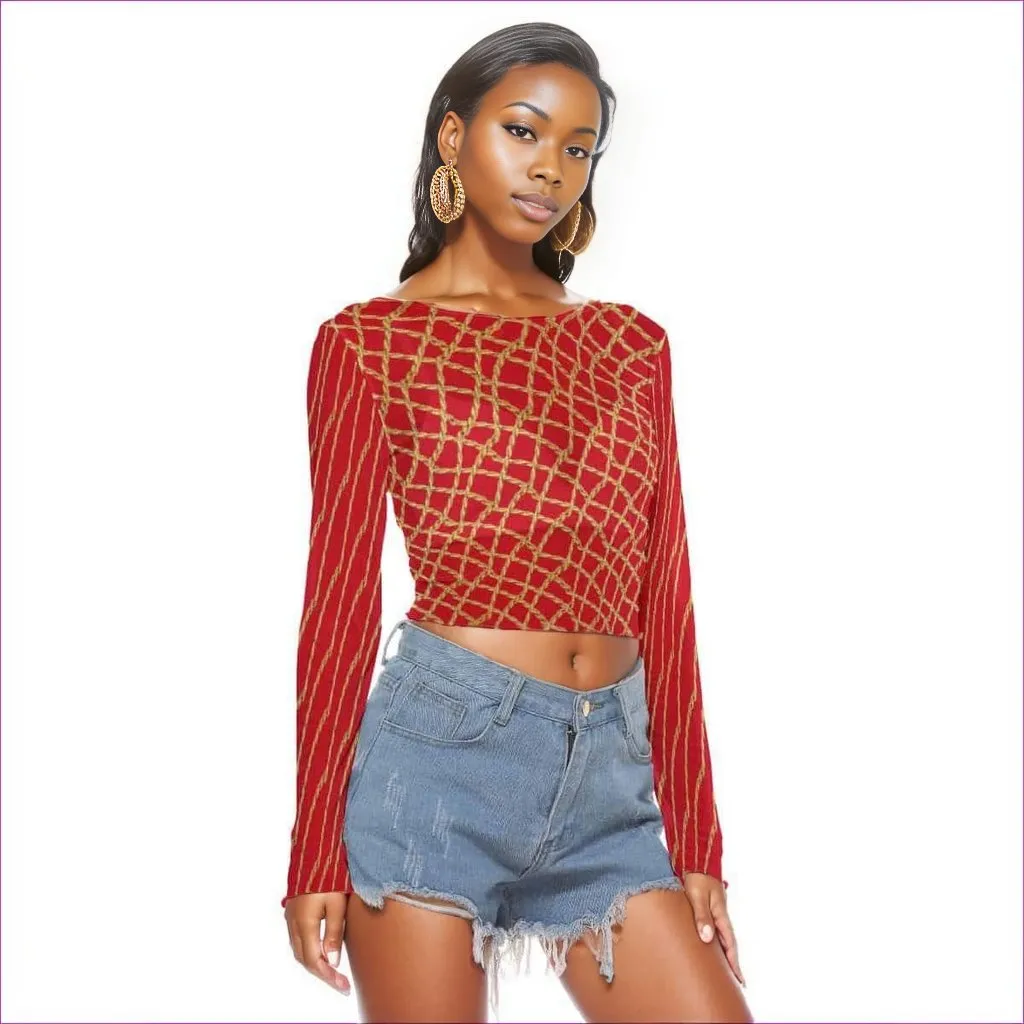 Chained Womens Peek-a-Boo Top