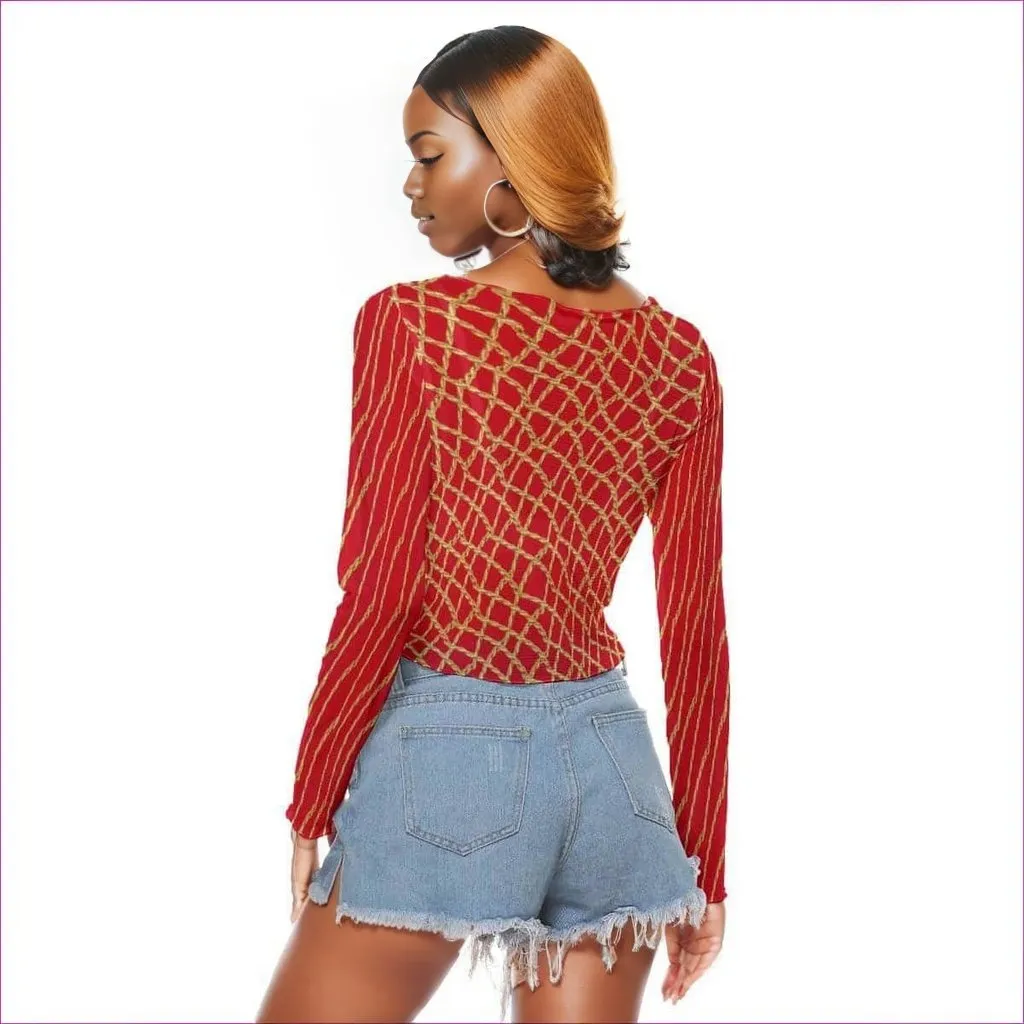 Chained Womens Peek-a-Boo Top