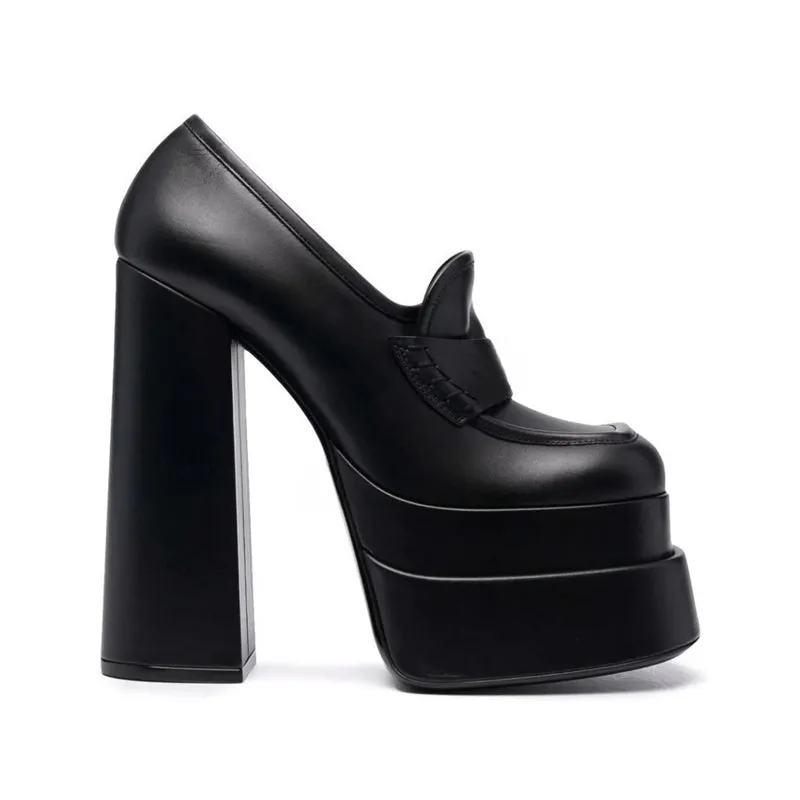 Chic Square Toe Platform Pumps