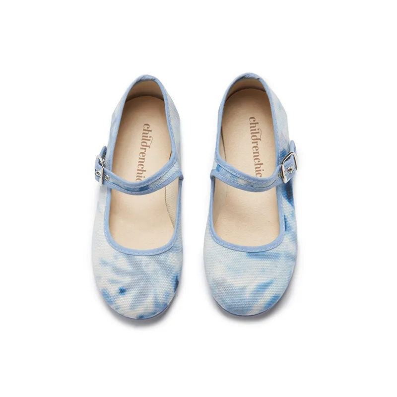 Classic Canvas Mary Janes in Tie Dye Blue by childrenchic