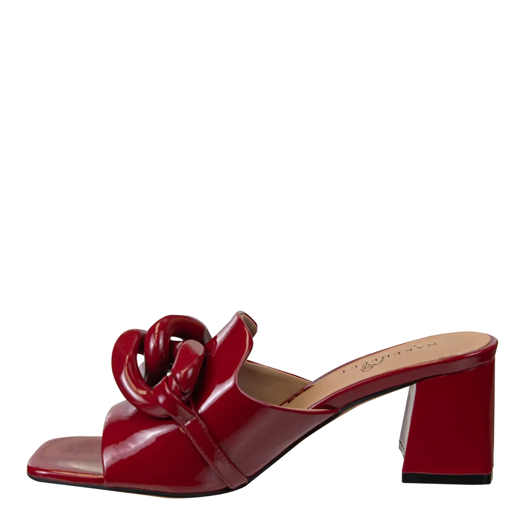 COTERIE in DEEP RED Heeled Sandals