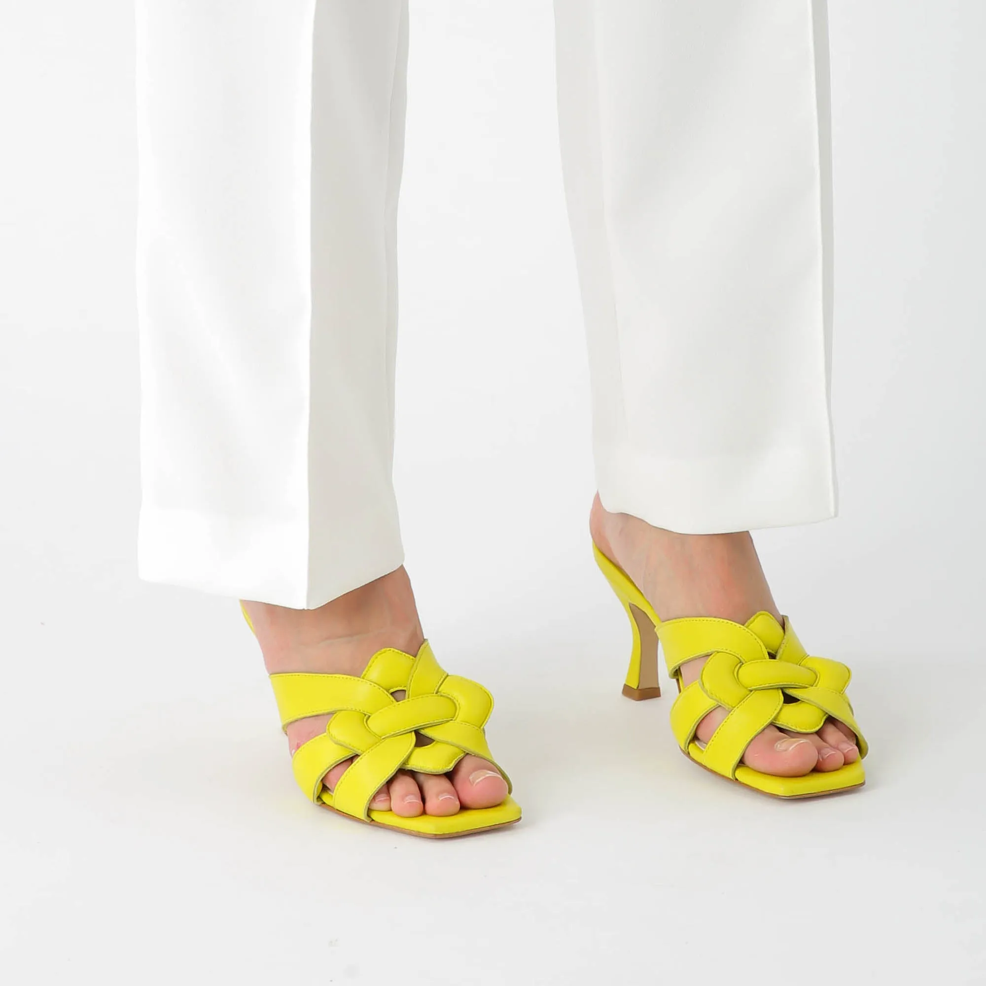 CYNTHIA high heel sandal - Lemon