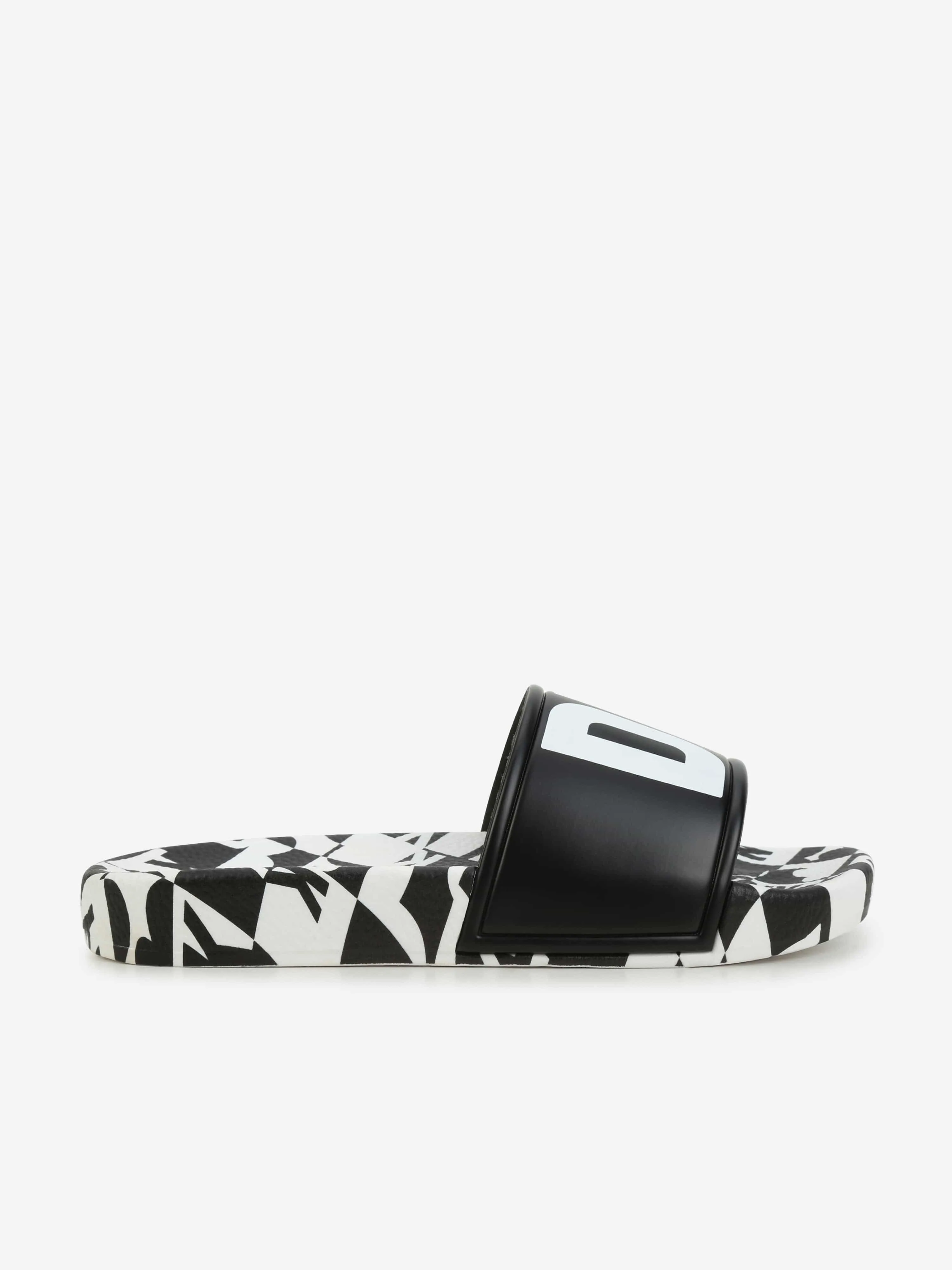 DKNY Kids Logo Sliders in Black