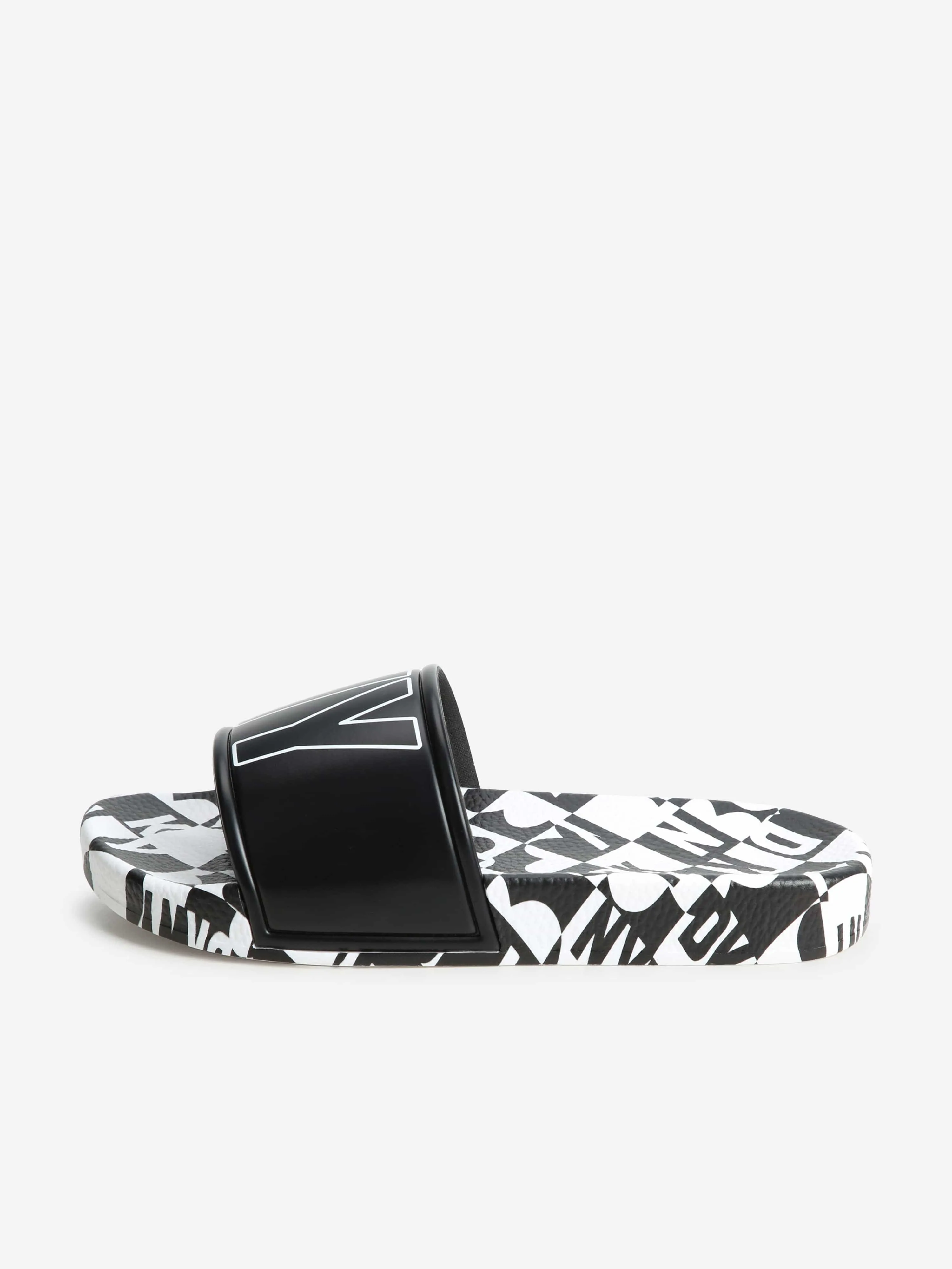 DKNY Kids Logo Sliders in Black