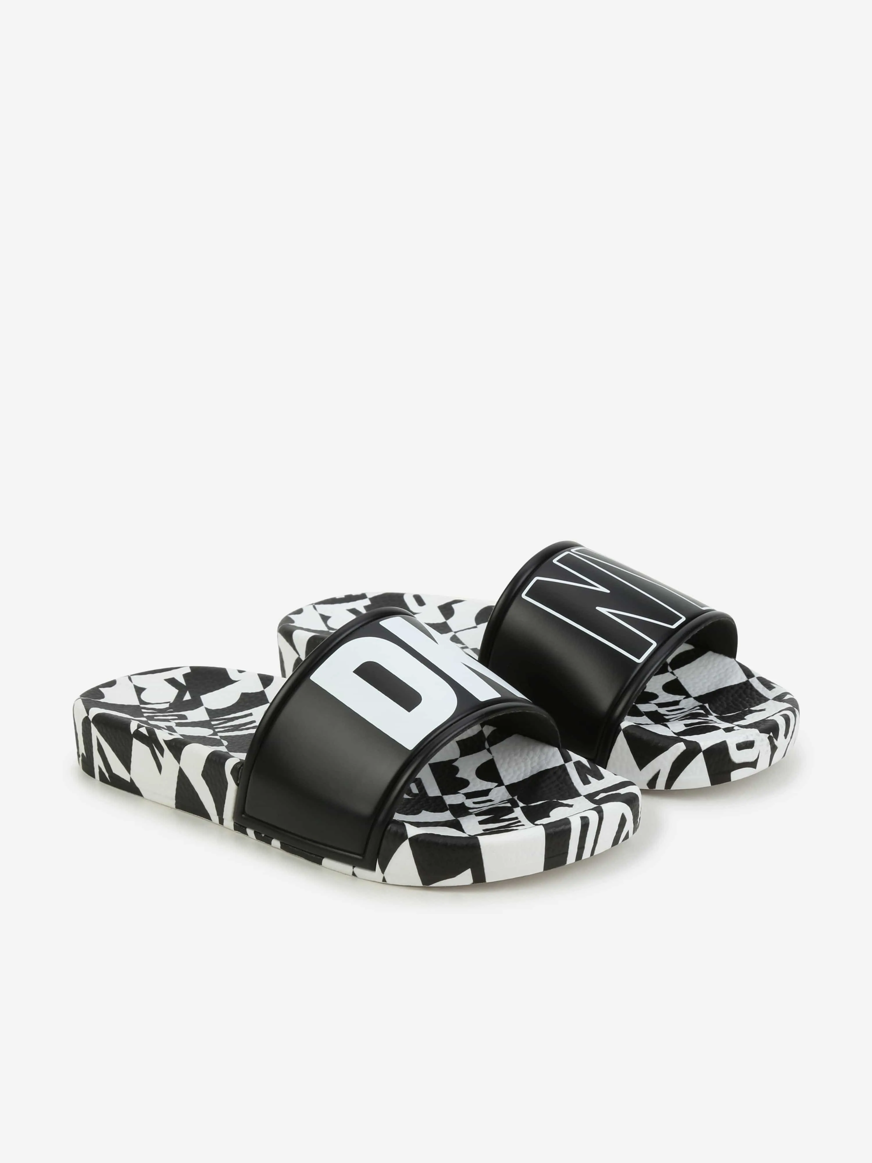 DKNY Kids Logo Sliders in Black