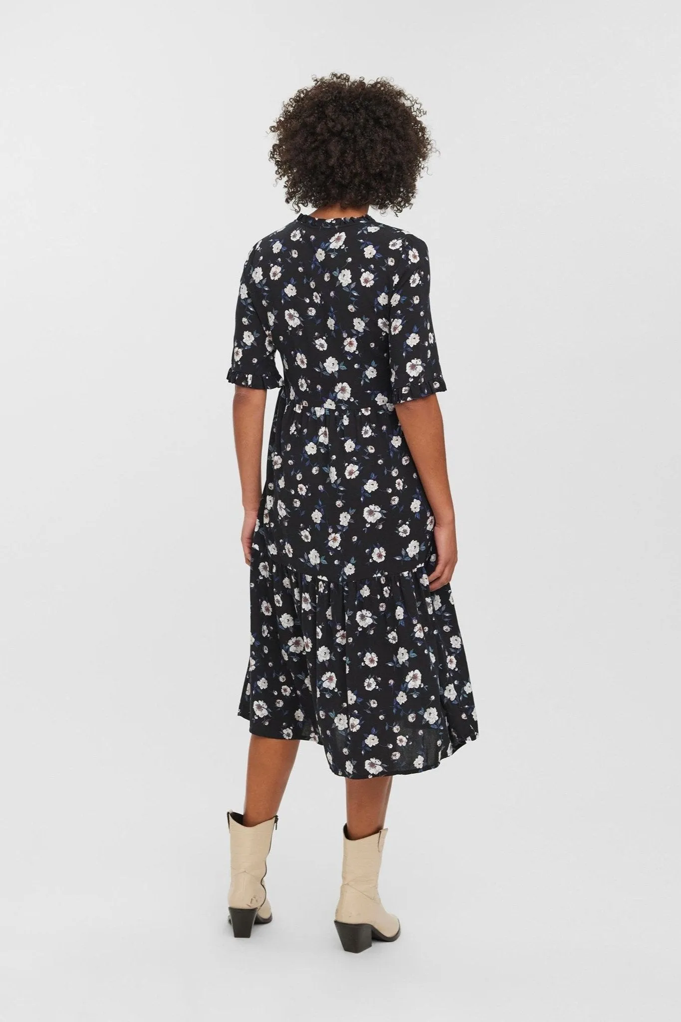 Easy 2/4 Calf Dress - Black