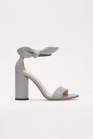 Ester Heeled Leather Sandals in Rock Grey