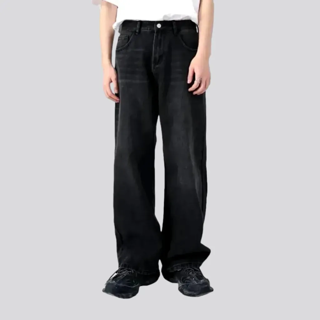 Fashion men's black jeans