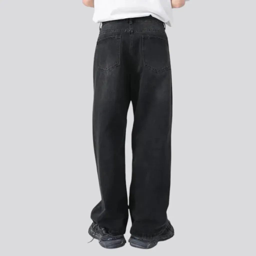 Fashion men's black jeans