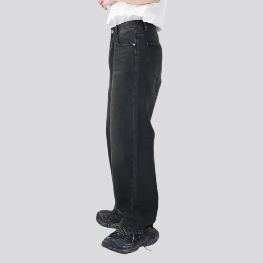 Fashion men's black jeans