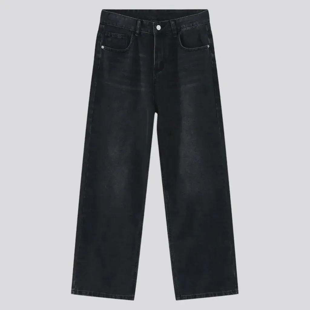 Fashion men's black jeans