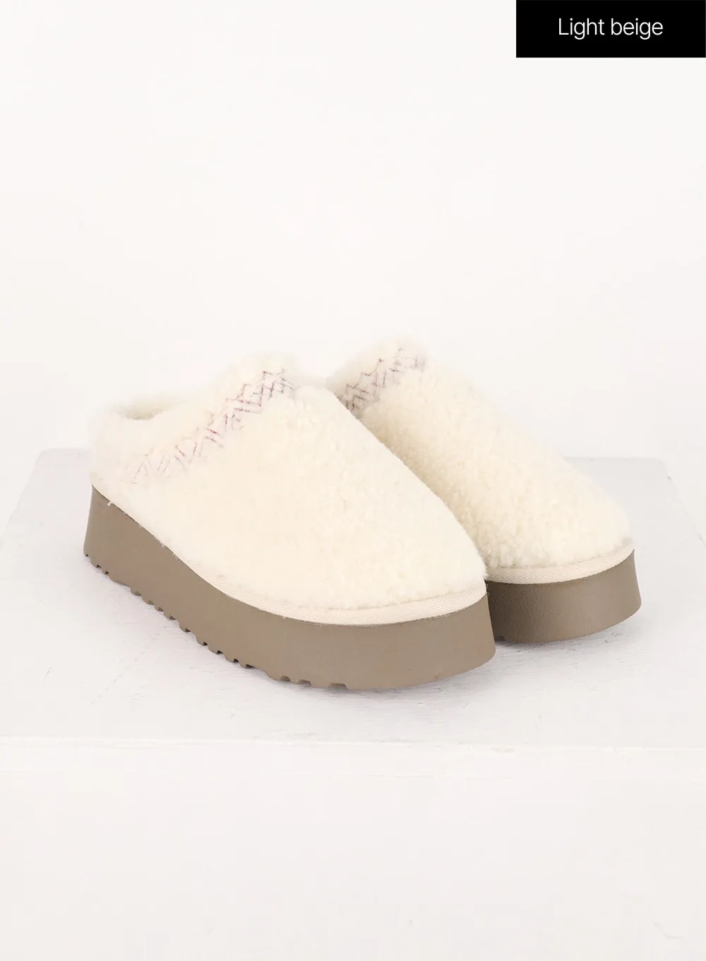 Faux Fur Platform Sandals ON306