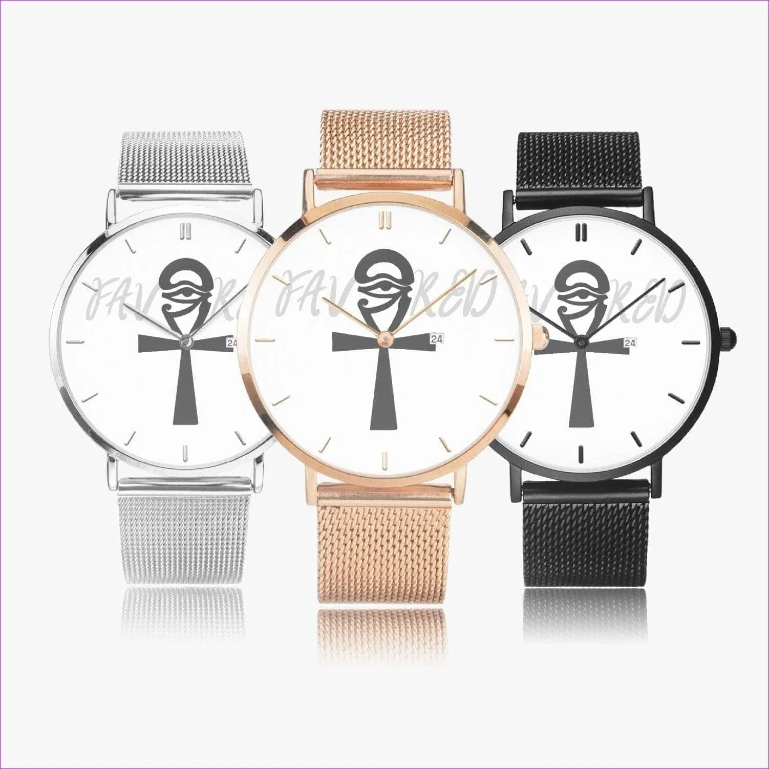 Favored 2 Stainless Steel Perpetual Calendar Quartz Watch