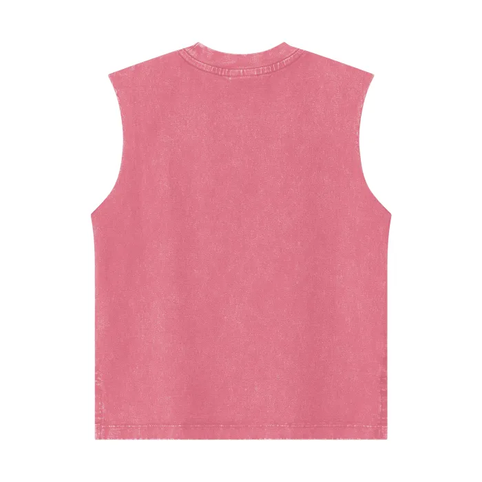 Fro-Puff Streetwear Heavyweight 285G Washed Girl's 100% Cotton Tank Top