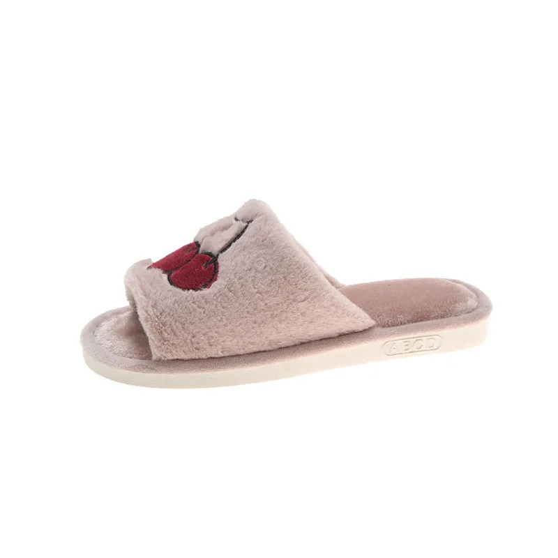 Fruit cotton slippers women