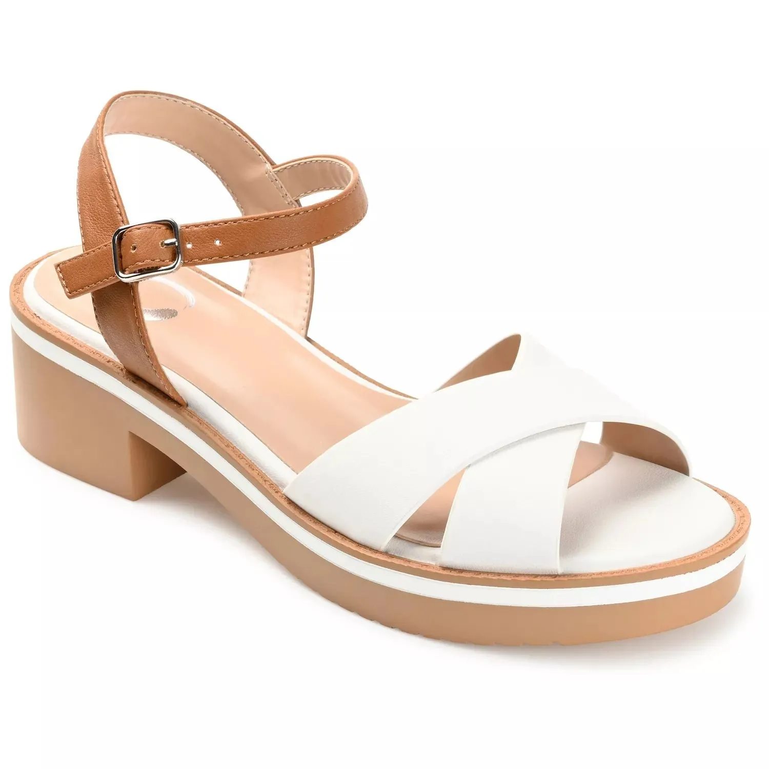 Hilaree Journee Collection women's heeled sandals, white