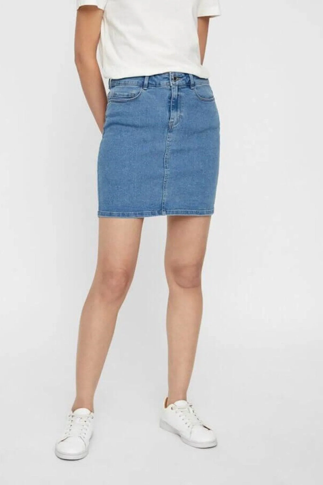 Hot Seven Skirt - Light Blue Denim