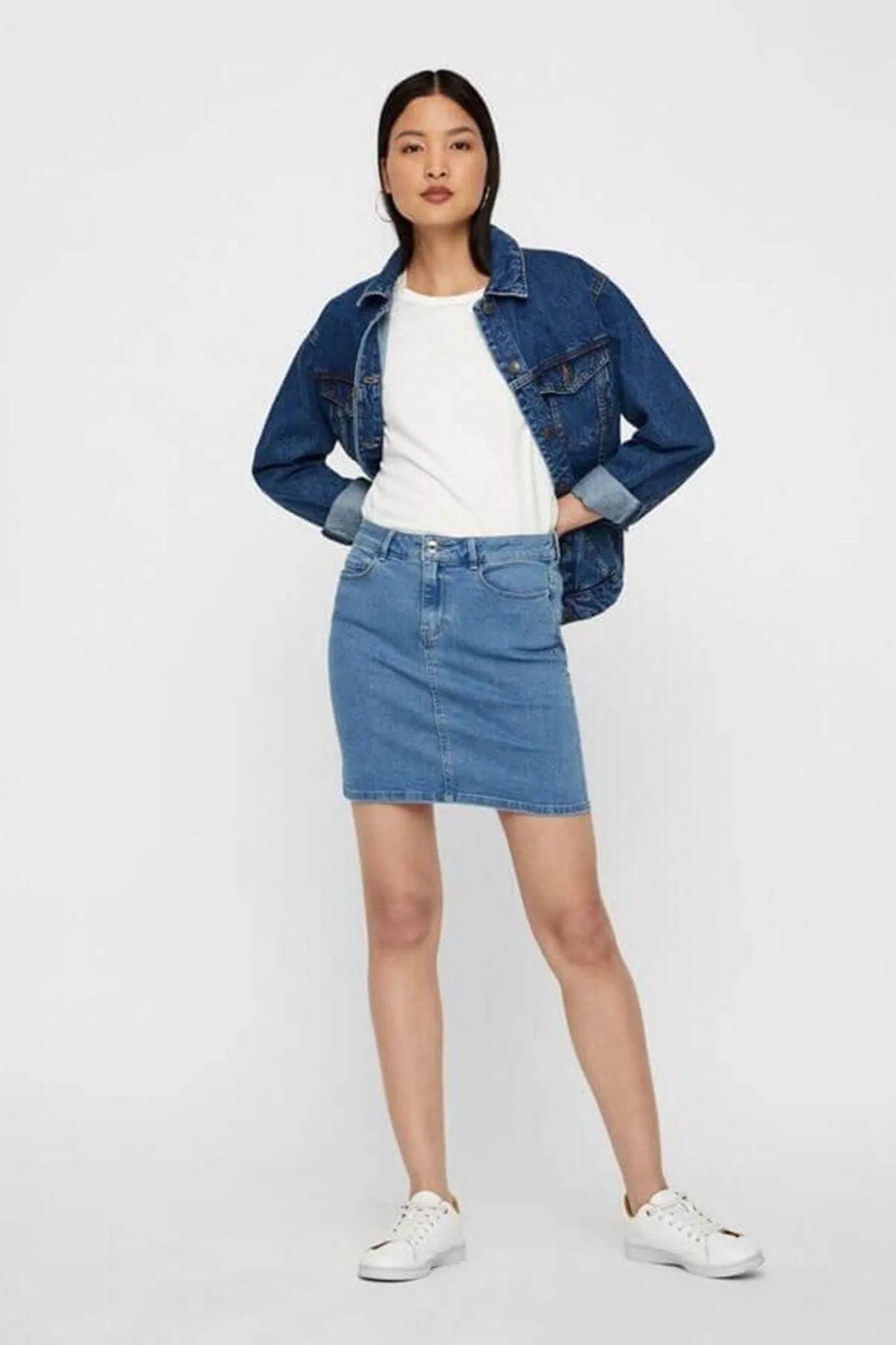 Hot Seven Skirt - Light Blue Denim