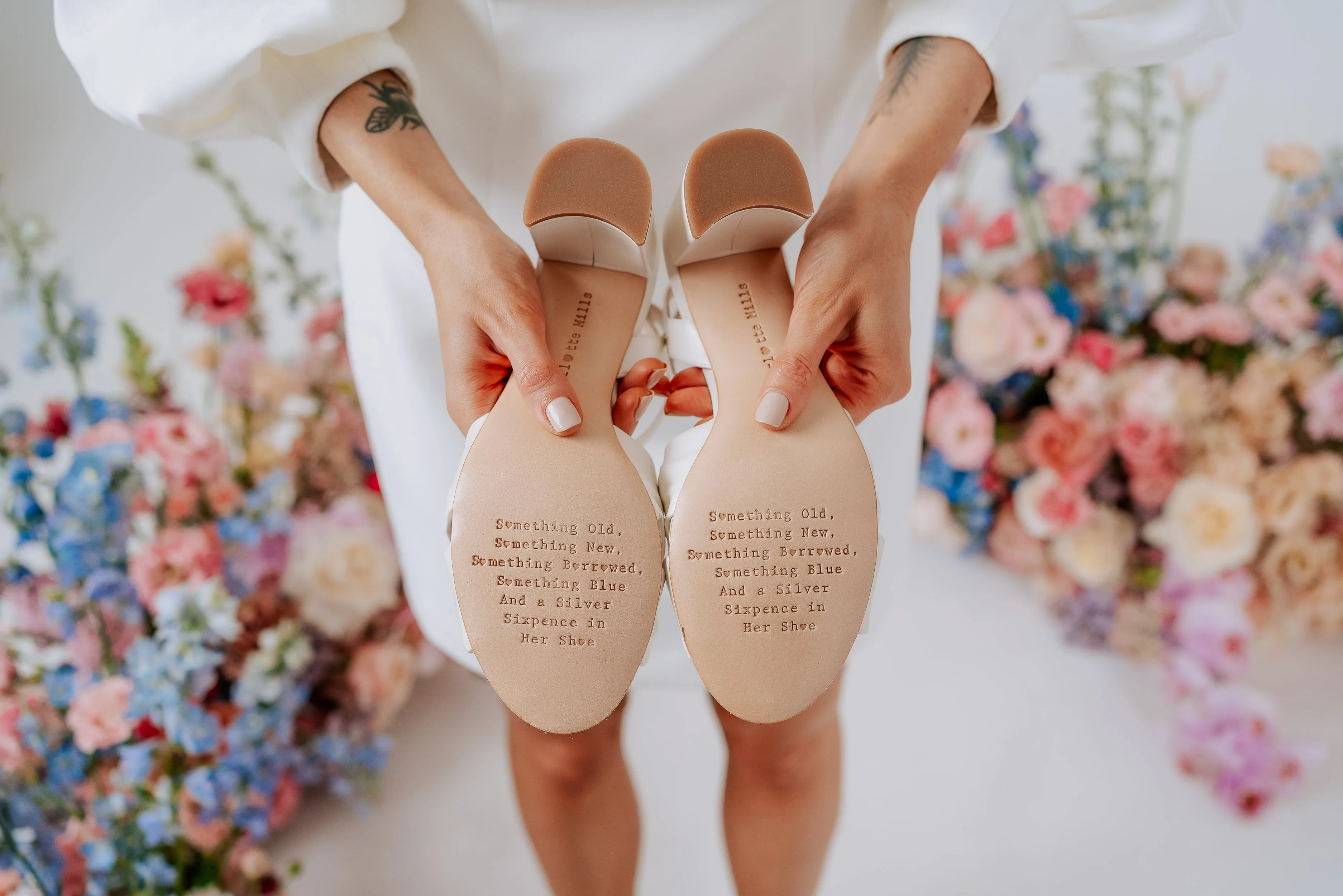 Indi - Ivory Tulle Bow Bridal Block Heel