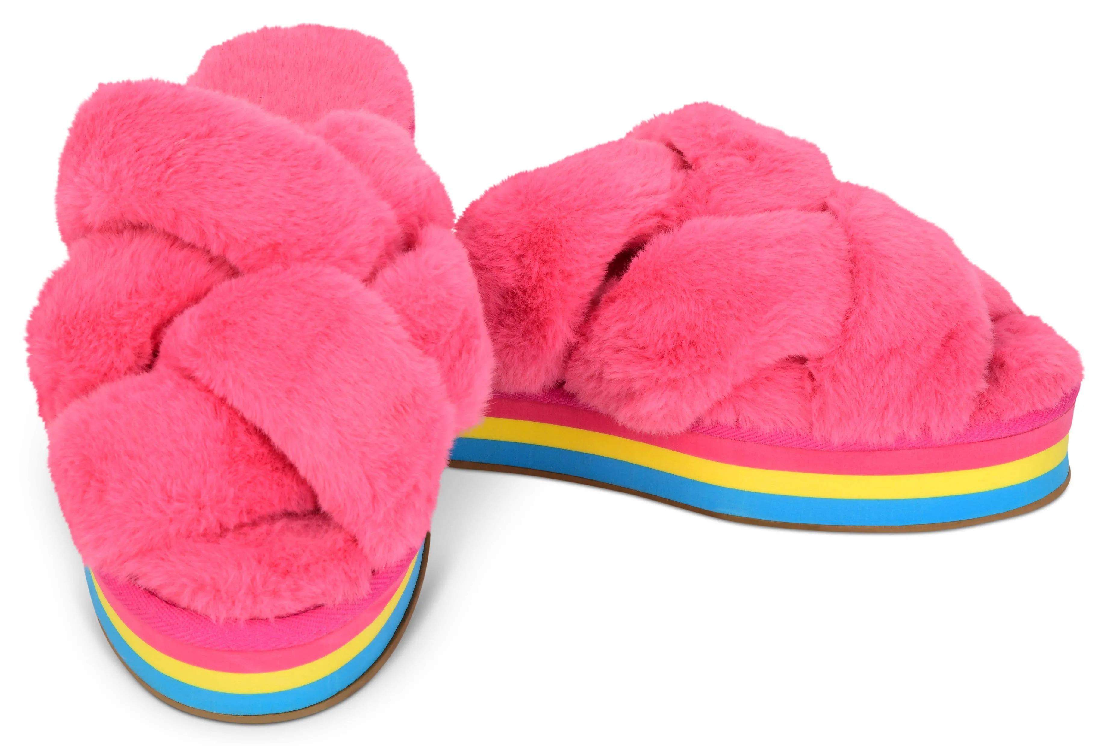 ISC FURRY PLATFORM SLIPPERS