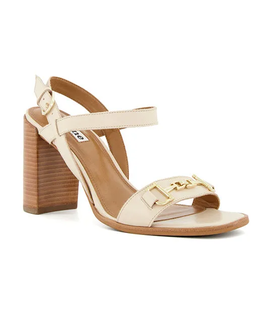 Jili Block Heel Sandals Ecru